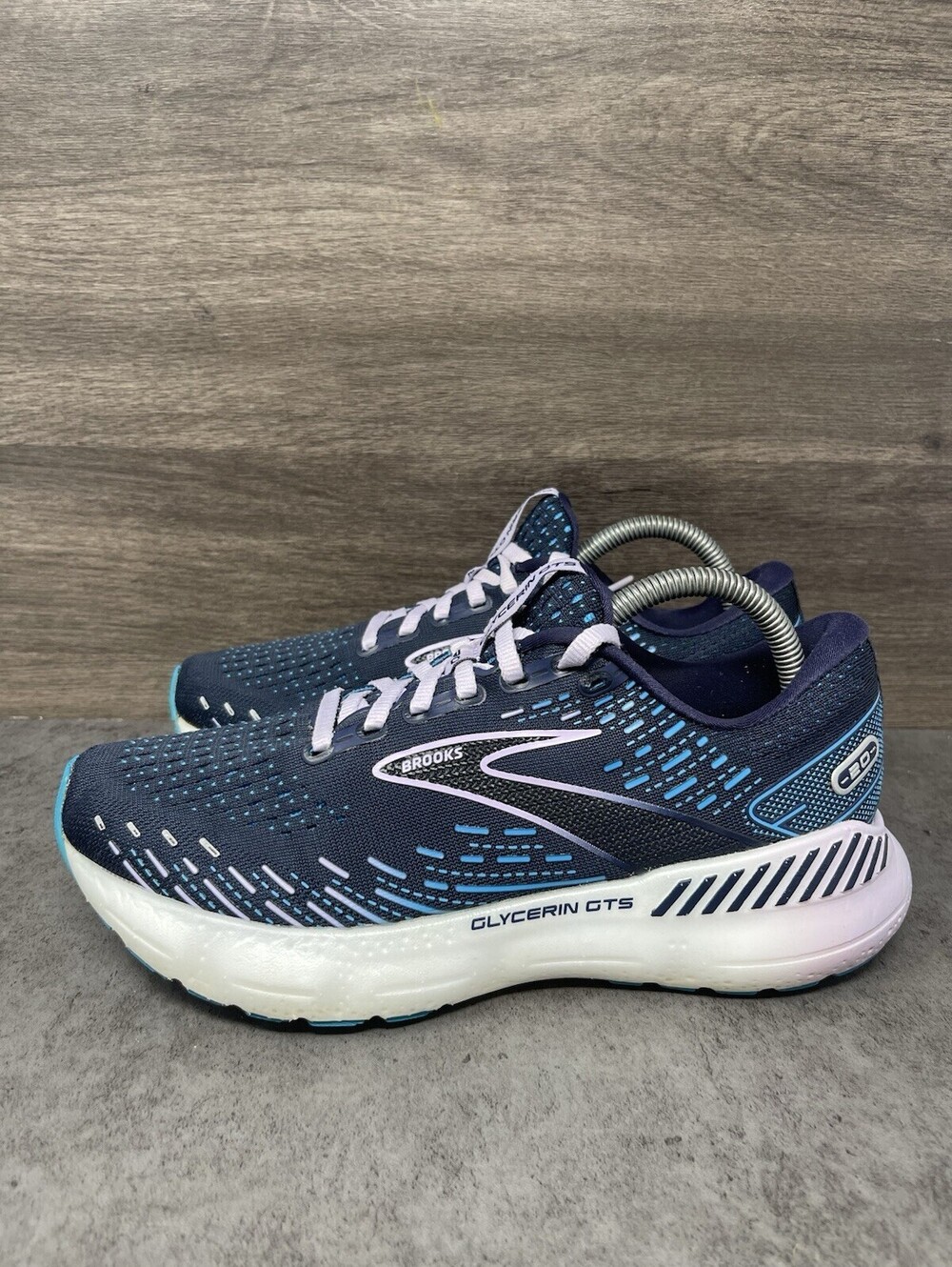 Brooks Glycerin GTS 20 Navy Blue Womens Size 8.5 DNA LOFT v3 Running Shoes